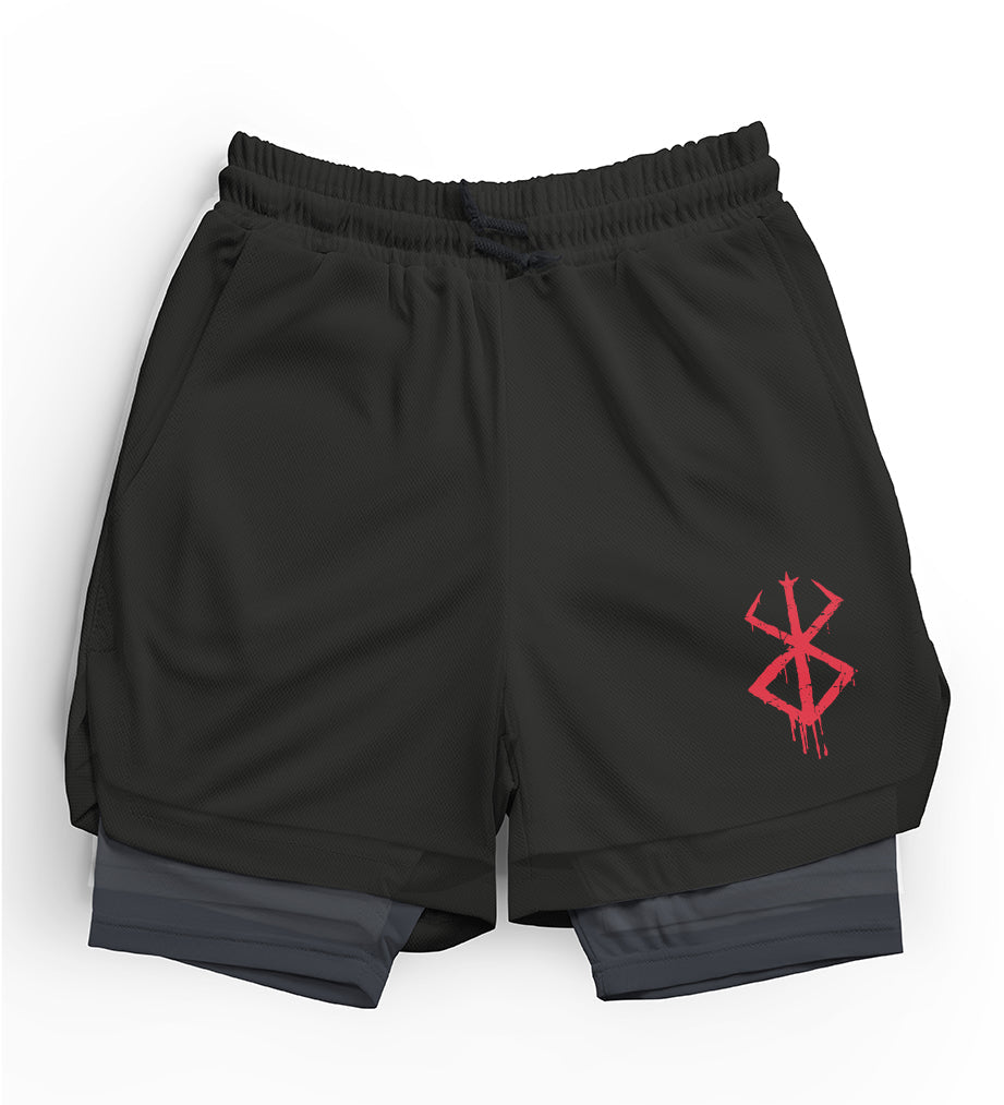 SHORTS DE COMPRESSÃO DUPLA CAMADA COMPRE 3 LEVE 6